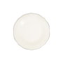 Hermia Platin Yaldız Fulya 53 YTKM Juego de Cena de Porcelana Blanco y Plata